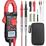 Proster Pinza Amperimétrica 2000 Cuentas 600A TRMS NCV Multímetro Digital Rango Automático con Pantalla Retroiluminada para Voltaje AC DC Corriente AC Diodo Resistencia Continuidad Temperatura