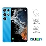 MsMga Teléfono Móvil Barato, 5.0 Pulgadas Android 9.0 OS, 16GB ROM (SD a 128GB), Dual SIM Dual Cameras, Face ID Desbloquear Teléfonos Celulares (S25U-Gold)