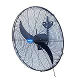 Drip&Fresh C5160 Ventilador Industrial para Nebulización con Soporte a Pared, Regulador de Velocidad de 3 Posiciones, 180º de Orientación, 2 Palas, 130 W, 220/240 V, 50 Hz, Diámetro 50 cm, Multicolor