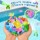 Dreamon Juego de Pesca Aqua Fairy, 71PCS Kit de Aqua Gelz con 14 Colores, 2 Cañas de Pescar y 20 Moldes, Juguete DIY Creativo Educativo Regalo para Niños y Niñas 3 4 5 6 Años