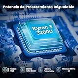 Azeyou Portátil 15,6" FHD IPS para Negocios/Estudiantes, AMD Ryzen 3 3200U, 16GB RAM, 512GB SSD, WiFi 5G, BT5.0, OS 11 Pro, HDMI, USB-C, Lector de Tarjetas SD, Teclado Numérico, Cámara Web
