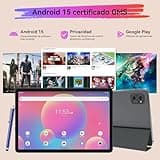 TABWEE Android 15 Tablet 10 Pulgadas - 24GB RAM+ 256GB ROM(2TB TF), Octa-Core, 5000 mAh, 8MP+5MP, Gemini AI, Widevine L1, 5G WiFi, GPS, Face ID, Tablet con Teclado