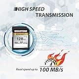 Gigastone - Tarjeta de Memoria SDXC de 128 GB, 4K Cámara Pro Serie. Compatible con cámara Canon Nikon Sony Videocámara, A1 V30 UHS-I Clase 10 para 4K UHD