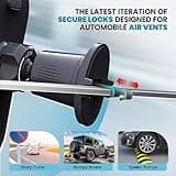 PORTENTUM Soporte Movil Coche | Clip de Gancho de Grado Militar | Suporte Telemovel Carro para Coche Aire Ventilación Sujeta Móvil Coche Accesorios Coche Universal para Teléfono Soporte móvil Coche