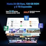 TABWEE T90 Tablet 11 Pulgadas Android 15 - Gemini Ai, 8000mAh, 24GB RAM+128GB ROM/2TB TF, Octa-Core T615, 2GHz Tableta, Widevine L1/5G WiFi/5MP+13MP/ Facial ID/GPS/BT5.0/ Tablet con Teclado y Ratón