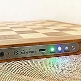 Chessnut Air + Electronic - Juego de ajedrez electrónico, un magnífico tablero de ajedrez de madera completo con reinas adicionales, LED, juego de ajedrez electrónico adaptativo a IA y aplicación con