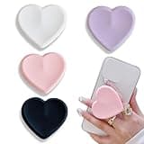 JYNXOR 4 Pcs Soporte para Teléfono en Forma de Corazón Agarre para Móvil Soporte Ajustable para Teléfonos Inteligentes Agarre Ergonómico y Colorido para Smartphone Accesorios de Teléfono