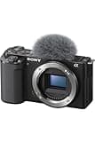 Sony Alpha ZV-E10 | Cámara Vlog con lente intercambiable sin espejo APS-C (pantalla pivotante para vlogs, video 4K, autoenfoque ocular en tiempo real) Negro