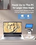 Microscopio Digital Electrónico portátil de 4.3 Pulgadas 1080P con 8 Luces LED Ajustables, Profesional para niños/Adultos 50-1000X, Vista de PC, Compatible con Windows MacOS