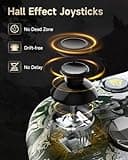 EasySMX X15 Mando PC Inalambrico con 7 Colores de Luz, 2 Modos de Luz - Hall Joystick - Hall Trigger - 1000 mAh Batería Recargable- Turbo- para PC/Switch/Móvil/Tableta - Wukong