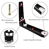 LCOUACEO 2 Piezas Soporte de Microondas de Acero Inoxidable,Universal Soportes de Microondas,Soporte de Pared para Horno de Microondas,Apto para Microondas y Hornos