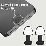 BelleVive 8 Piezas Tapones Protectores de Polvo, Accesorios para Teléfono para iPhone 16 15 Plus/Pro MAX, Tapas USB-C, Limpiador de Puertos USB-C, Cubierta de Altavoz de Teléfono, con Kit de