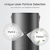 smartmi Purificadores de aire para el hogar, funciona con HomeKit Alexa, purificador de aire inteligente con mango, modo automático, 19 db, partículas de 0.08 µm capturadas, P1 gris oscuro