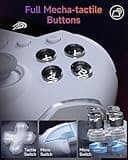 EasySMX X20 Elite Mando PC Inalambrico con Hall Gatillo Conmutable 2 en 1- Hall Joystick Desmontable- Mando para PC con Botones Mecánicos- RGB Luz- 1000mAh Batería para PC/Switch/Móvil- Blanco