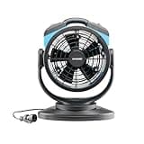 XPower Ventilador de nebulización para exteriores, oscilante, resistente, potente de alta velocidad, ideal para camping, patios, picnics y más (FM-68)