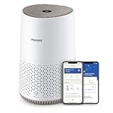 Philips Purificador de Aire Serie 600 Ultrasilencioso y de bajo consumo, para alérgicos, el filtro HEPA elimina el 99,97% de los contaminantes, cubre hasta 44m2, controlado por app, blanco (AC0650/10)