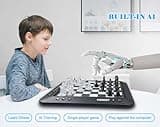 Vonset P6 - Juego de ajedrez para computadora, tablero de ajedrez inteligente, juego de ajedrez electrónico, computadora magnética con LED para principiantes, tablero de ajedrez electrónico para niños
