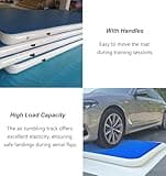 Alfombrilla de entrenamiento inflable con asa para habilidades acro y práctica de ruedas de carro