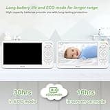 Blemil Monitor de bebé, Monitor de bebé de vídeo con 2 cámaras y Audio,6 Pulgadas Pantallas Grandes divididas IPS, Cámara de Monitor de vídeo con visión Nocturna Clara