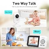 Simyke Monitor de Bebé con Cámara y Pantalla 2.8" | WiFi, App Control, Visión Nocturna, 2 Vías | Alcance 1000 Pies, Alerta de Movimiento | para Cuna y Dormitorio