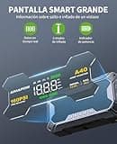 AIMAPOW Arrancador de Coches 8000A con Compresor, 160PSI Inflador de Neumáticos, Jump Starter 12V, Arrancador de Baterias de Coche(Todo Gasolina o 12L Diésel), Pantalla LCD, Luz de Emergencia