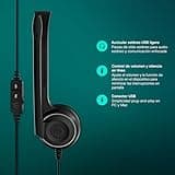 EPOS PC8 USB Auriculares Estéreo para PC & Mac - Cascos Cableados On-Ear con Micrófono con Cancelación de Ruido, Conexión USB, Control de Volumen y Mute, Diseño Ultraligero, para Trabajo y Llamadas