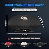Zettum Fundas para barbacoas Exterior de Weber Q100/1000 Serie, 7110 Fundas para barbacoas, Cubierta BBQ de Parrilla 600D Oxford Protector Impermeable e Resistente (67 L x 44 W x 31 H cm)