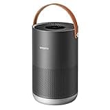 smartmi Purificadores de aire para el hogar, funciona con HomeKit Alexa, purificador de aire inteligente con mango, modo automático, 19 db, partículas de 0.08 µm capturadas, P1 gris oscuro