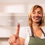 Cecotec Freidora de Aire y Horno 18L Cecofry FoodCourt 18000 4Pizza+. 2700W, Horno Pizza 12" Incluy. Piedra, 9L Freidora Aire, Pared Divisoria, Pantalla Color, Acero Inoxidable, Sincronización Cubetas