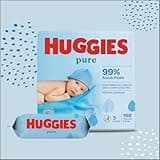 Huggies Pure Toallitas para Bebé, 99% Agua Pura, 18 Packs de 56, Total 1008 Toallitas, packaging may vary
