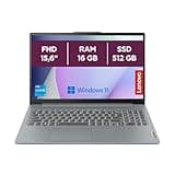 Lenovo IdeaPad Slim 3 Gen 8 – Ordenador Portátil 15.6" FHD Intel Core i5-13420H, 16 GB RAM, 512 GB SSD, Intel UHD Graphics, Wi-Fi 6, Win 11 Home, Office Trial Teclado QWERTY Español - Gris Ártico