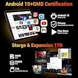 SADSYMB 2026 Newest 2K Tablet 11 Pulgadas con Android 15, Octa-Core, 36GB RAM+256GB ROM (1TB TF), 5G WiFi, 2000 x 1200 Incell, Widevine L1/8000mAh/13MP+8MP/GPS, Tablet con Teclado+Ratón