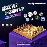 Chessnut Juego de ajedrez electrónico, tablero de ajedrez de madera con LEDs, juego de ajedrez electrónico adaptativo AI y aplicación con tablero de ajedrez de computadora, para 1-2 jugadores a partir