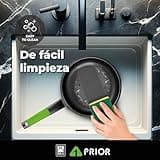 BRA Prior Set de 3 Sartenes, 18-22-26 cm, Aluminio Fundido Antiadherente, con Dos Salvamanteles Safe Verdes, Aptas para Todo Tipo de Cocinas Incluida Inducción