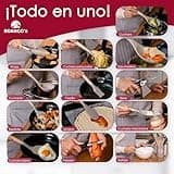 Utensilios de Cocina de Silicona, 14 Piezas SIN BPA, Utensilios de Cocina Resistentes al Calor, Accesorios Cocina Antiadherentes, Utensilios Hogar y Cocina, Mango de Bambú, Tijeras Cocina Multifunción
