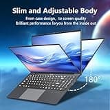 Ordenador Portátil de 16 pulgadas, portátil Core i5-8210Y procesador 16 GB RAM 512 GB SSD, Laptop FHD 1920 * 1080 con RJ45, tipo C, USB 3.0, Bluetooth 5.0, teclado digital retroiluminado PC portátil