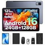 DOOGEE U12 VIP Tablet Android 16, Tablet 12 Pulgadas, 24GB RAM + 128GB /2 TB, Gemini AI, Tablets con Teclado y Lapiz, 9000mAh /18 W, 13 MP + 8 MP, Tableta Niños Octa Core/Widevine L1/OTG/Face ID/GPS