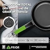 BRA Prior Set de 3 Sartenes, 18-22-26 cm, Aluminio Fundido Antiadherente, con Dos Salvamanteles Safe Verdes, Aptas para Todo Tipo de Cocinas Incluida Inducción
