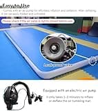 Alfombrilla de entrenamiento inflable con asa para habilidades acro y práctica de ruedas de carro