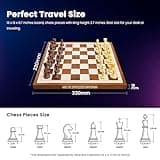 Chessnut Air Electronic Chess Set, un magnífico Tablero de ajedrez de Madera Hecho a Mano con Reinas adicionales, Luces LED, Juego electrónico adaptativo con Inteligencia Artificial y aplicación.