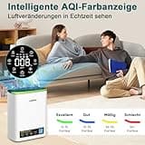 Jafända Purificadores de Aire para Hogar, Habitación Grande de Hasta 1100 Pies Cuadrados, Filtro HEPA, Carbón Activado que Elimina el 99.97% Polvo, Olor al Humo, Polen,con Alexa,APP (dorado)