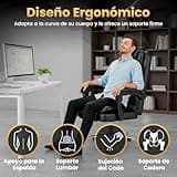 EveryKip Silla de Oficina Profesional con Respaldo Alto 360° – Sillón Acolchado y Reclinable Cojín Lumbar, Altura Ajustable y Ruedas Silenciosas Reposapies Ergonomico (Negroo)