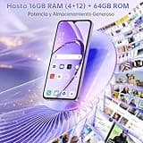 OUKITEL C2 Telefonos Moviles Libres 2025, 6.52" HD Pantalla Movil, 16GB+64GB/TF 1TB, Batería 5000mAh Android 14 Smartphone, Cámara 13MP+5MP, 4G Dual SIM/Face ID/GPS/3.5mm Jack/Altavoz 95 dB, Morado