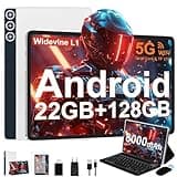 DMOAO Tablet 10 Pulgadas Android 14, 22GB RAM + 128GB ROM(1TB Ampliable), Octa-Core Tablets con Widevine L1, 8000mAh, 5G WiFi, Cámara 8MP+5MP, Tablet con Teclado, BT5.0/GPS/OTG