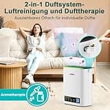 Jafända Purificadores de Aire para Hogar, Habitación Grande de Hasta 1100 Pies Cuadrados, Filtro HEPA, Carbón Activado que Elimina el 99.97% Polvo, Olor al Humo, Polen,con Alexa,APP (dorado)