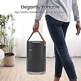 smartmi Purificadores de aire para el hogar, funciona con HomeKit Alexa, purificador de aire inteligente con mango, modo automático, 19 db, partículas de 0.08 µm capturadas, P1 gris oscuro