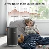 smartmi Purificadores de aire para el hogar, funciona con HomeKit Alexa, purificador de aire inteligente con mango, modo automático, 19 db, partículas de 0.08 µm capturadas, P1 gris oscuro