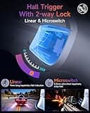 EasySMX X20 Elite Mando PC Inalambrico con Hall Gatillo Conmutable 2 en 1- Hall Joystick Desmontable- Mando para PC con Botones Mecánicos- RGB Luz- 1000mAh Batería para PC/Switch/Móvil- Blanco