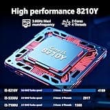 Ordenador Portátil de 16 pulgadas, portátil Core i5-8210Y procesador 16 GB RAM 512 GB SSD, Laptop FHD 1920 * 1080 con RJ45, tipo C, USB 3.0, Bluetooth 5.0, teclado digital retroiluminado PC portátil