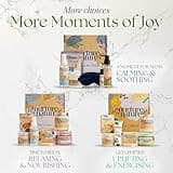 NURTURE BY NATURE Set de Regalo de Baño y Bienestar – Set de spa con spray de almohada lavanda, exfoliante corporal, bomba de baño, vela perfumada y más – Cesta de Navidad, regalo para mujer